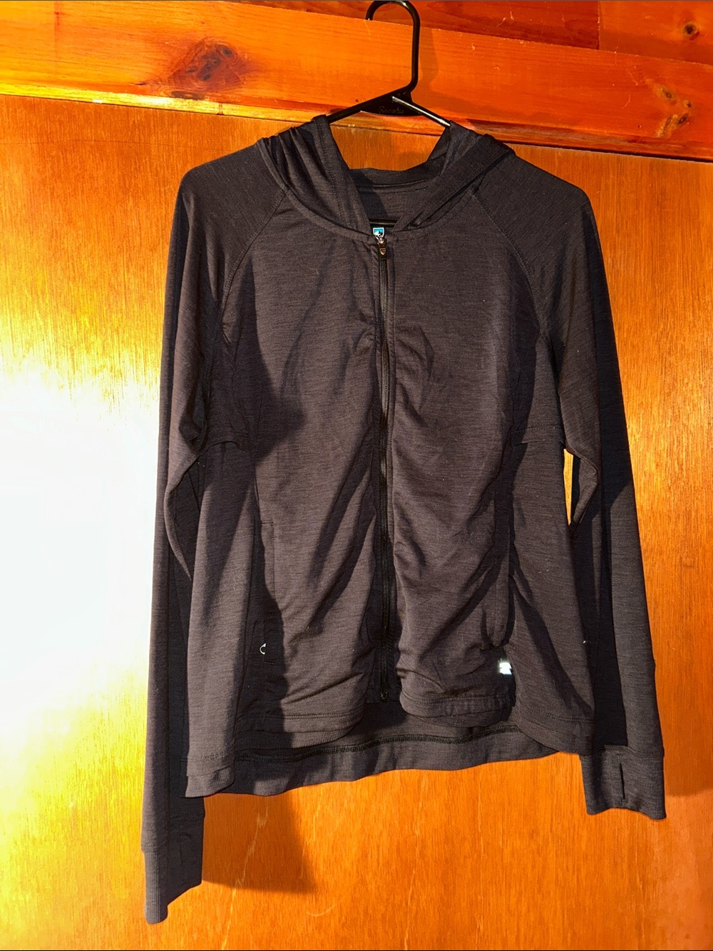 Kuhl Black Hooded Zip light jacket